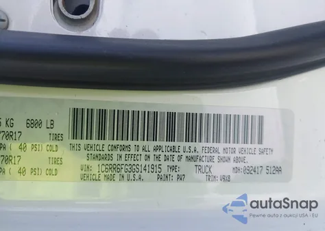 2016 Ram 1500 Tradesman from USA, damaged, VIN 1C6RR6FG3GS141915